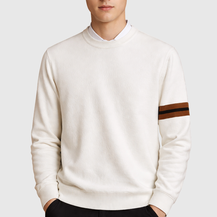 Men's striped crewneck sweater
