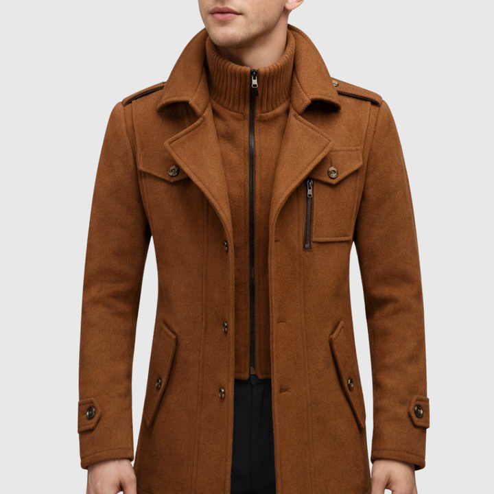 Men's Double Collar Winter Coat