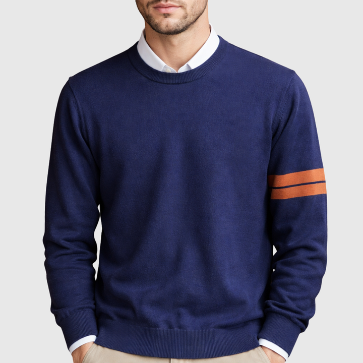 Men's striped crewneck sweater