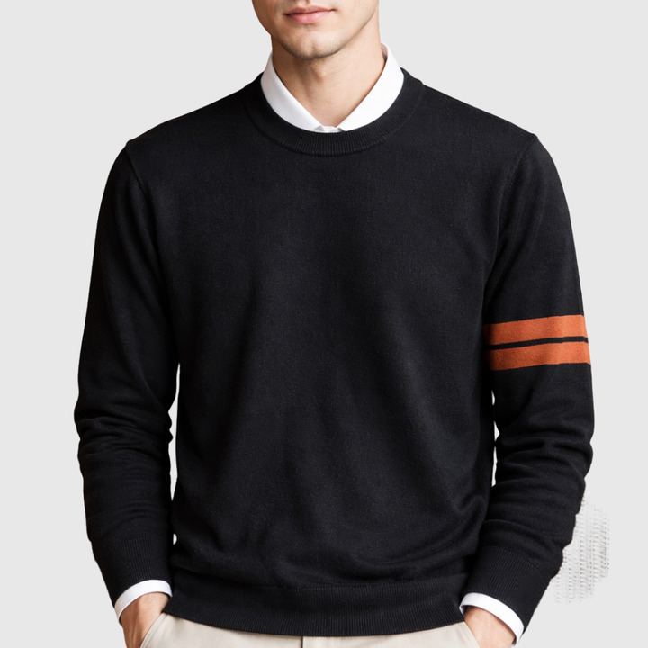 Men's striped crewneck sweater