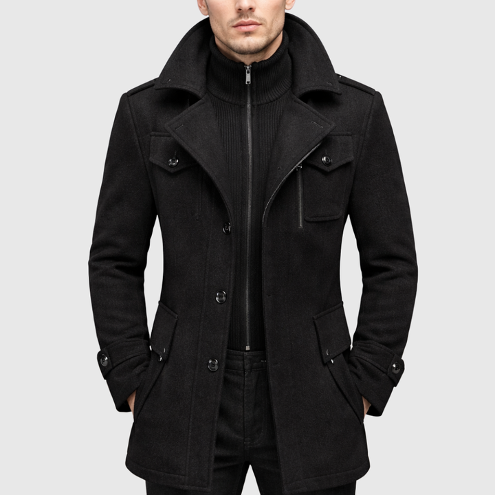 Men's Double Collar Winter Coat
