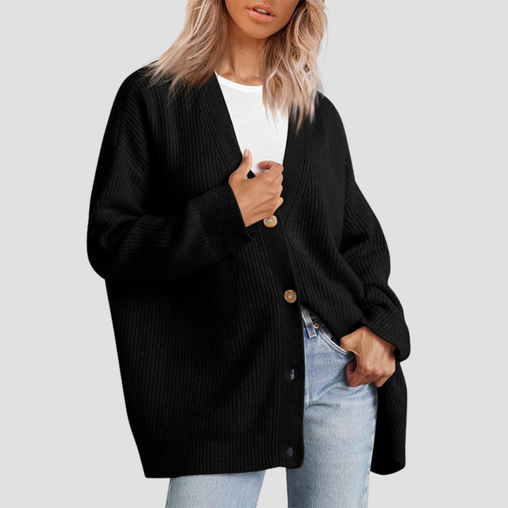 Striped Knit Cardigan Sweater for Women