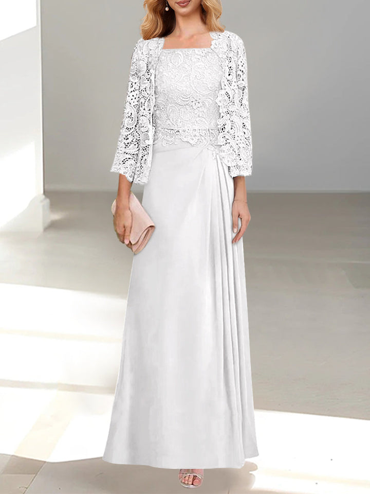 A-Line Floor-Length Chiffon Mother of the Bride Dress with Lace Appliques – Elegant Formal Gown for Weddings 16