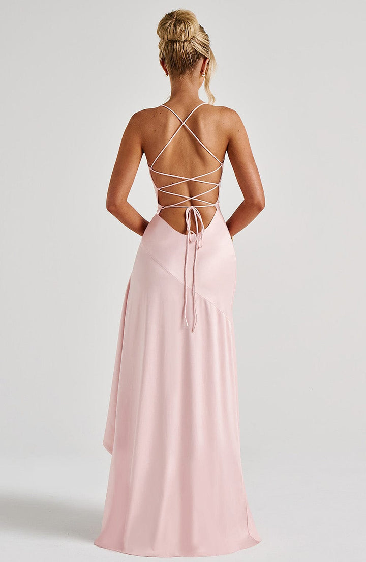 Blush Maxi Dress with Flowy Fit – Elegant Long Dress for Women, Perfect for Special Occasions 6