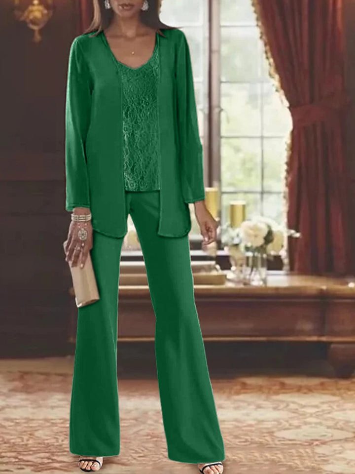 Chiffon Pantsuit for Mother of the Bride with Matching Jacket – Elegant Petite-Friendly Wedding Attire 23