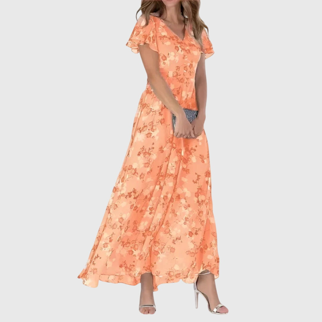 Elegant figure-flattering dress with a tailored design, perfect for versatile styling and various occasions. 0