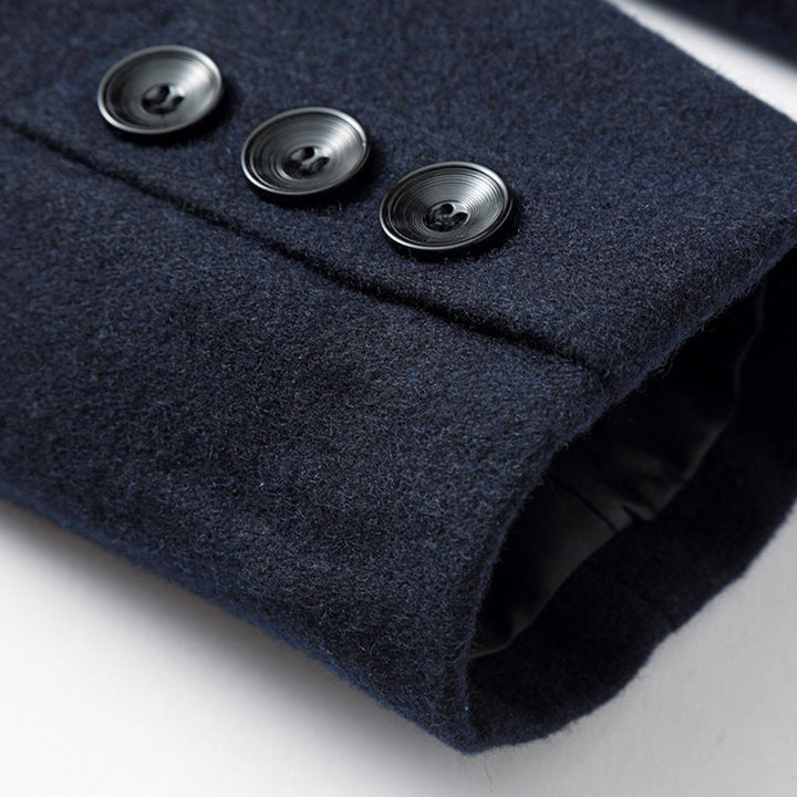 Men’s Wool Overcoat - Tailored Fit - Single-Breasted with Notch Lapels - Classic Style