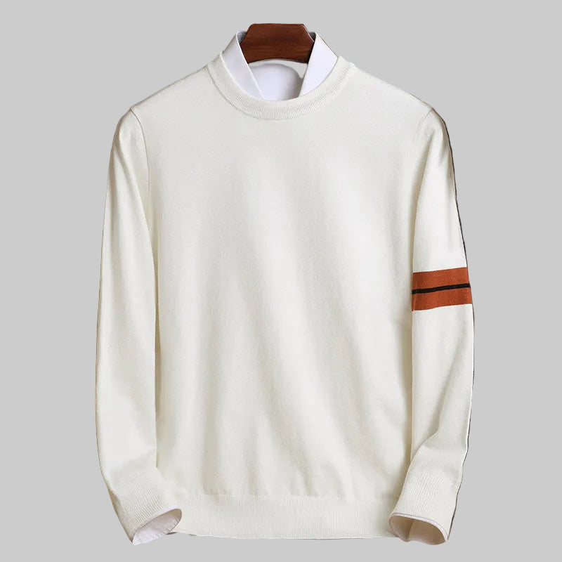 Men's striped crewneck sweater