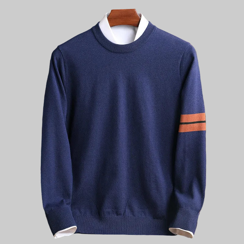 Men's striped crewneck sweater