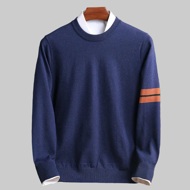 Men's striped crewneck sweater