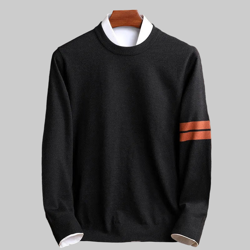 Men's striped crewneck sweater