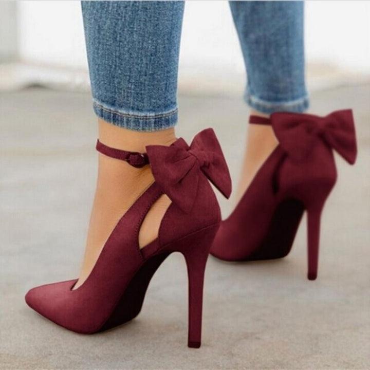 Knotted Court Shoes Women with Cushioned Insole – Elegant Synthetic Leather Design for Versatile Wear 1