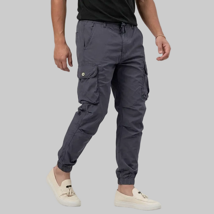 Men’s Cargo Jogger Pants with Button Flap Pockets