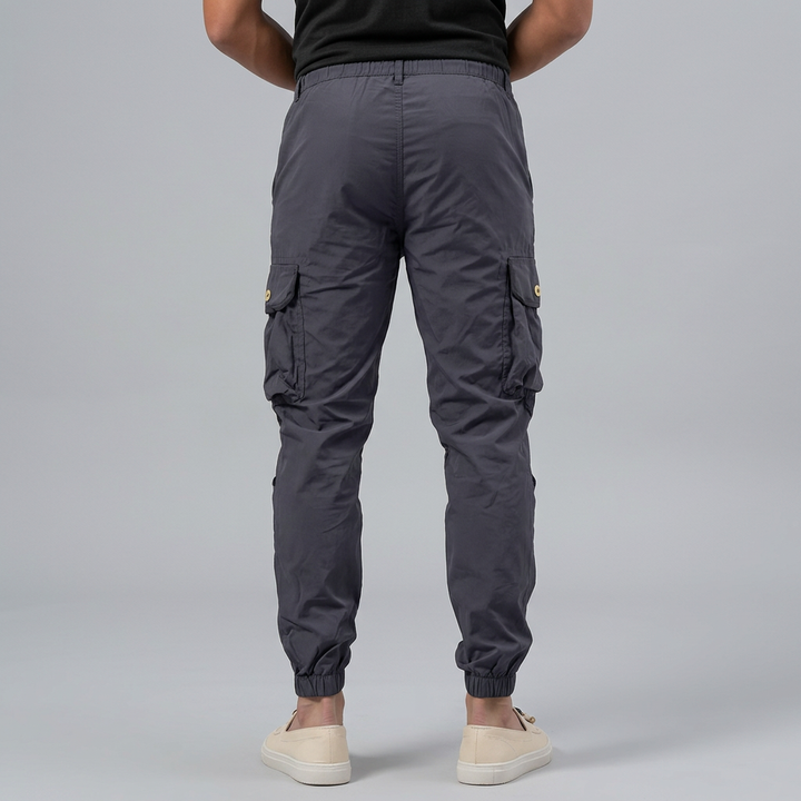 Men’s Cargo Jogger Pants with Button Flap Pockets