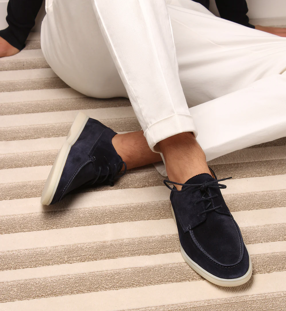 Men's Casual Suede Lace-Up Shoes with Adjustable Fit for Everyday Wear – Elegant and Comfortable Footwear 0