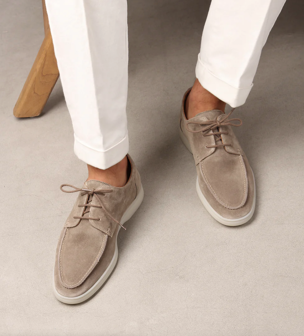 Men's Casual Suede Lace-Up Shoes with Adjustable Fit for Everyday Wear – Elegant and Comfortable Footwear 1