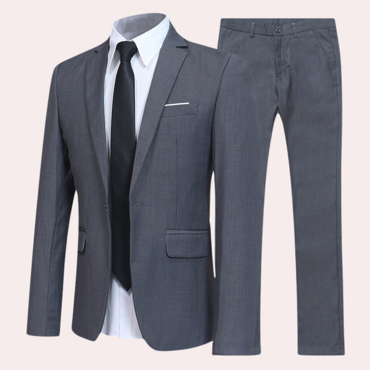 Men's Formal Two-Piece Suit with Modern Cut – Business Attire 1