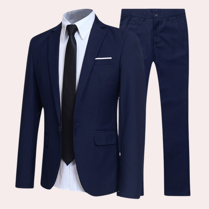 Men's Formal Two-Piece Suit with Modern Cut – Business Attire 2