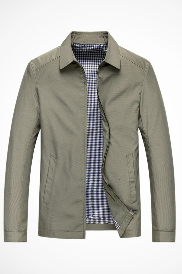 Men's Harrington jacket featuring a zip front and check lining, perfect for classic style and versatile layering in any season. 7