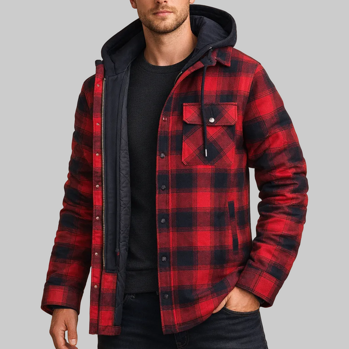 Men’s Hooded Check Jacket