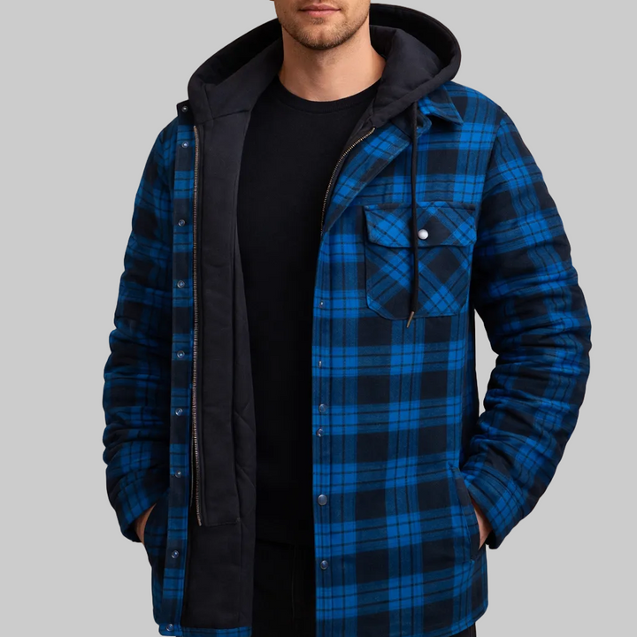 Men’s Hooded Check Jacket