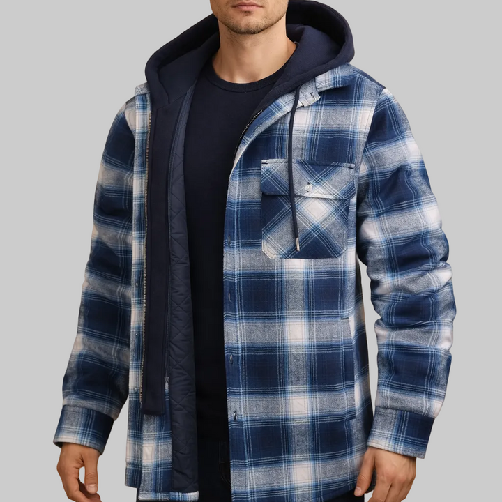 Men’s Hooded Check Jacket
