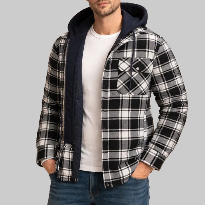 Men’s Hooded Check Jacket