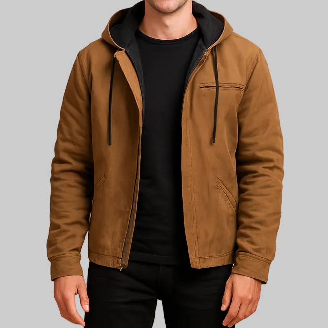 Men’s Hooded Jacket with Chest Pocket