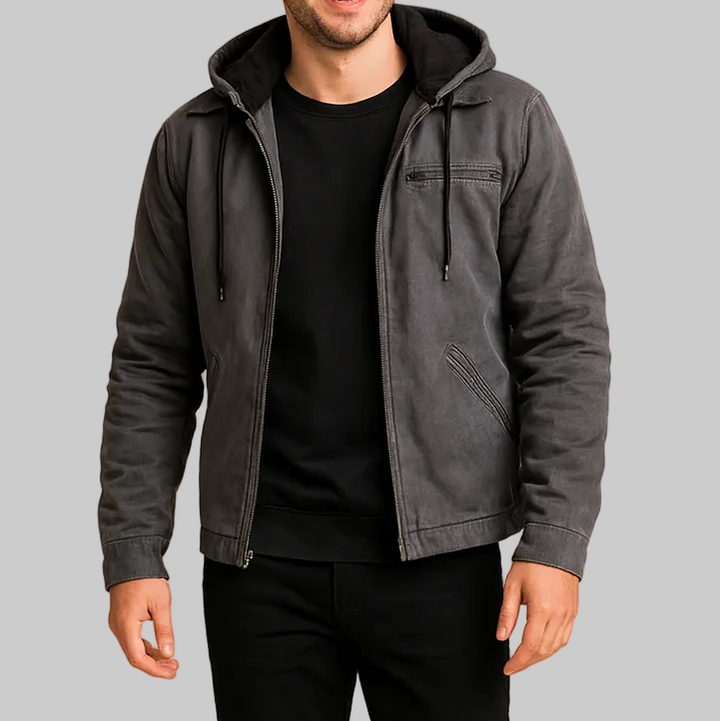 Men’s Hooded Jacket with Chest Pocket