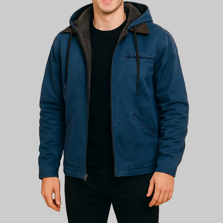 Men’s Hooded Jacket with Chest Pocket