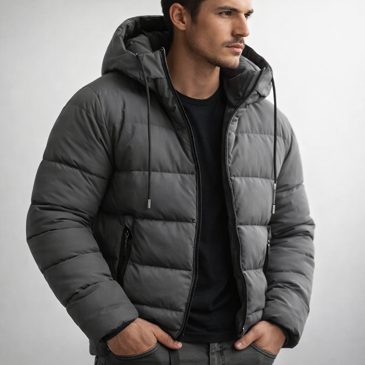 Men's Hooded Quilted Puffer Jacket