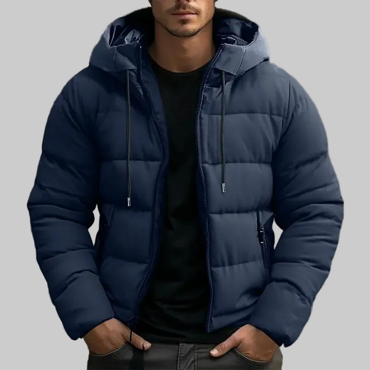 Men's Hooded Quilted Puffer Jacket