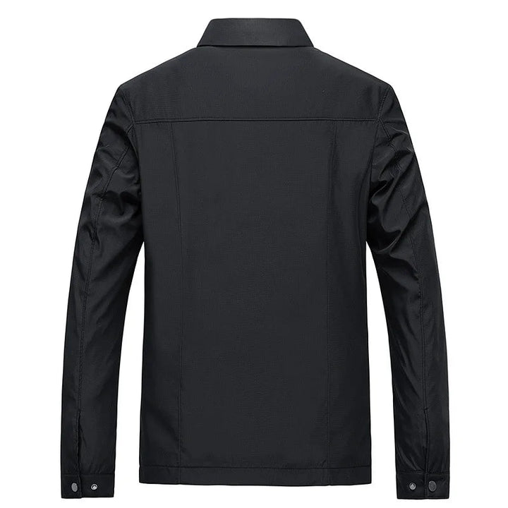 Men's Jacket with Front Zip – Lightweight Breathable Minimalist Design – Casual Outerwear 3