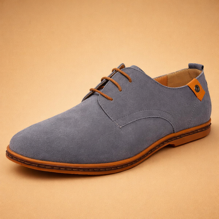 Men's Lace-Up Oxford Shoes with Padded Insole – Vegan Leather Suede for Comfort and Style 3
