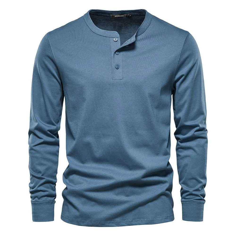 Men's Long Sleeve Button-Up Shirt with Comfortable Fit – Casual Style for Everyday Wear 1