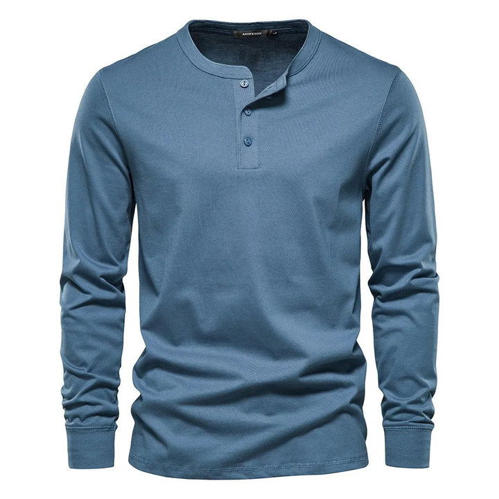 Men's Long Sleeve Button-Up Shirt with Comfortable Fit – Casual Style for Everyday Wear 1