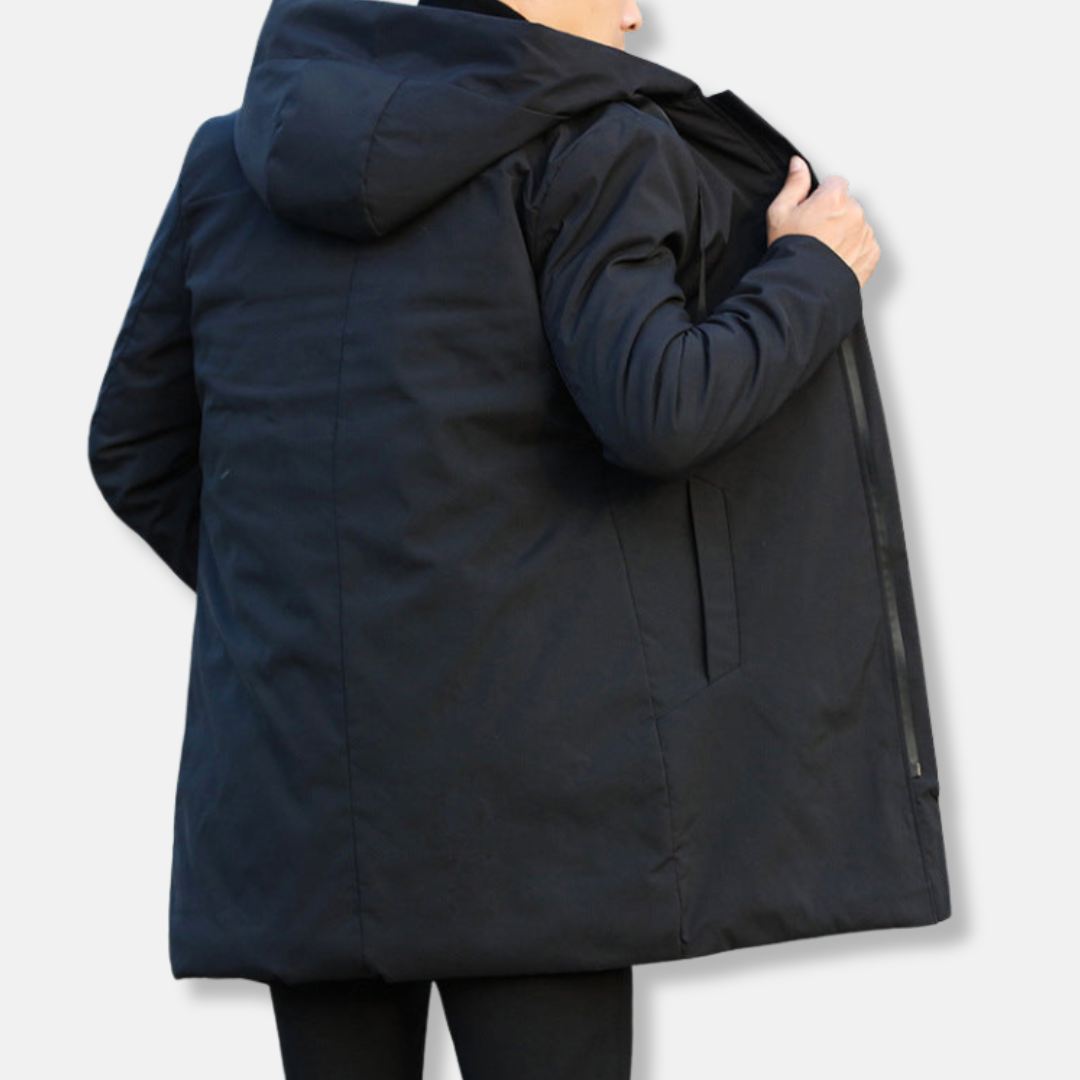 Men's Quilted Hooded Winter Coat
