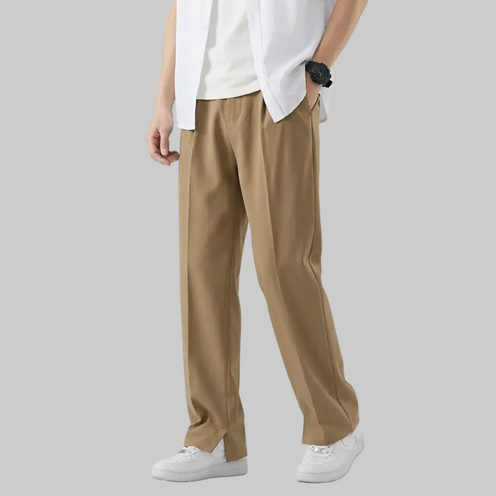 Men’s Straight-Leg Trousers with Front Seam