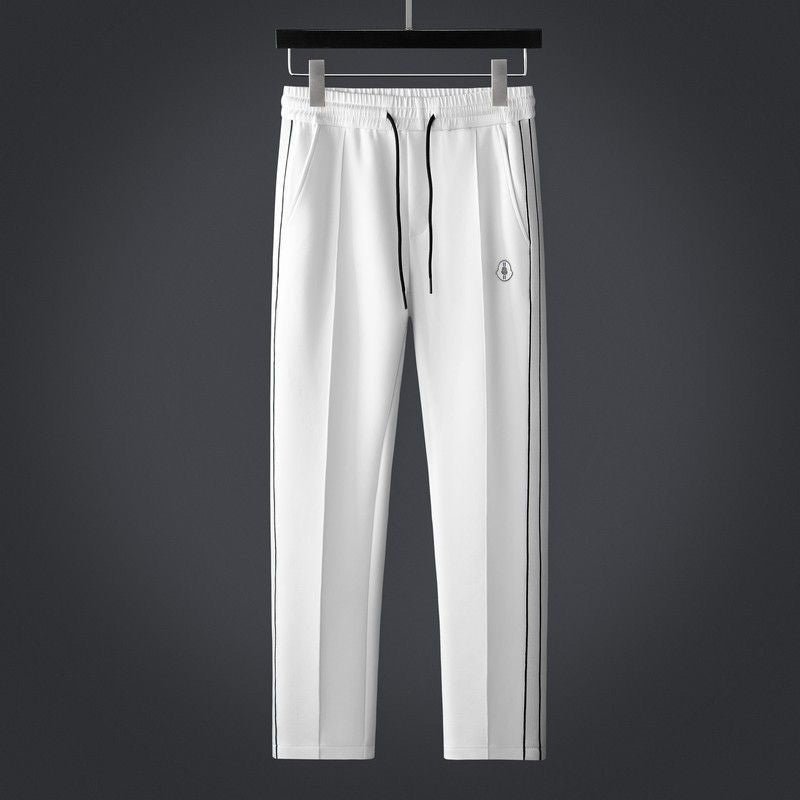 Men's tracksuit set featuring a zip-up jacket and athletic pants made from ultra-soft Lycra fabric, designed with a sporty stripe pattern for optimal comfort 7