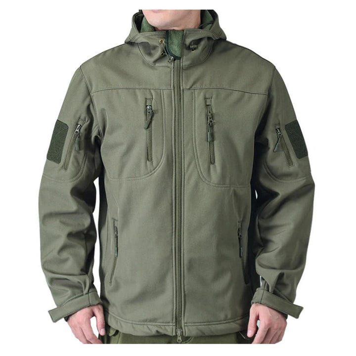 Men's Waterproof Tactical Softshell Jacket with Hood – Windproof Outdoor Gear for Hiking and Skiing 3