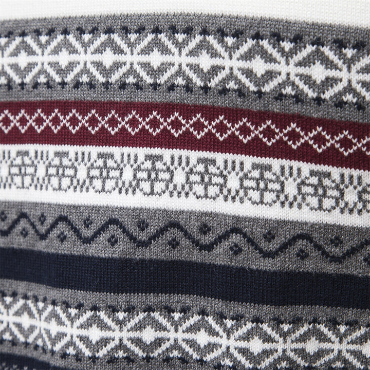 Men's Winter Half-Zip Sweater with Stand-Up Collar