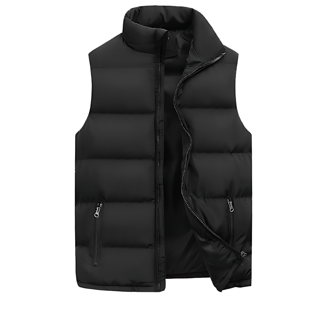 Men's Winter Puffer Vest with Stitched Design – Layering Friendly and Warm 1