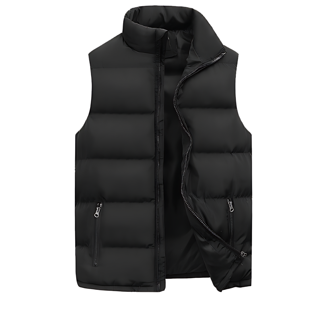 Men's Winter Puffer Vest with Stitched Design – Layering Friendly and Warm 1
