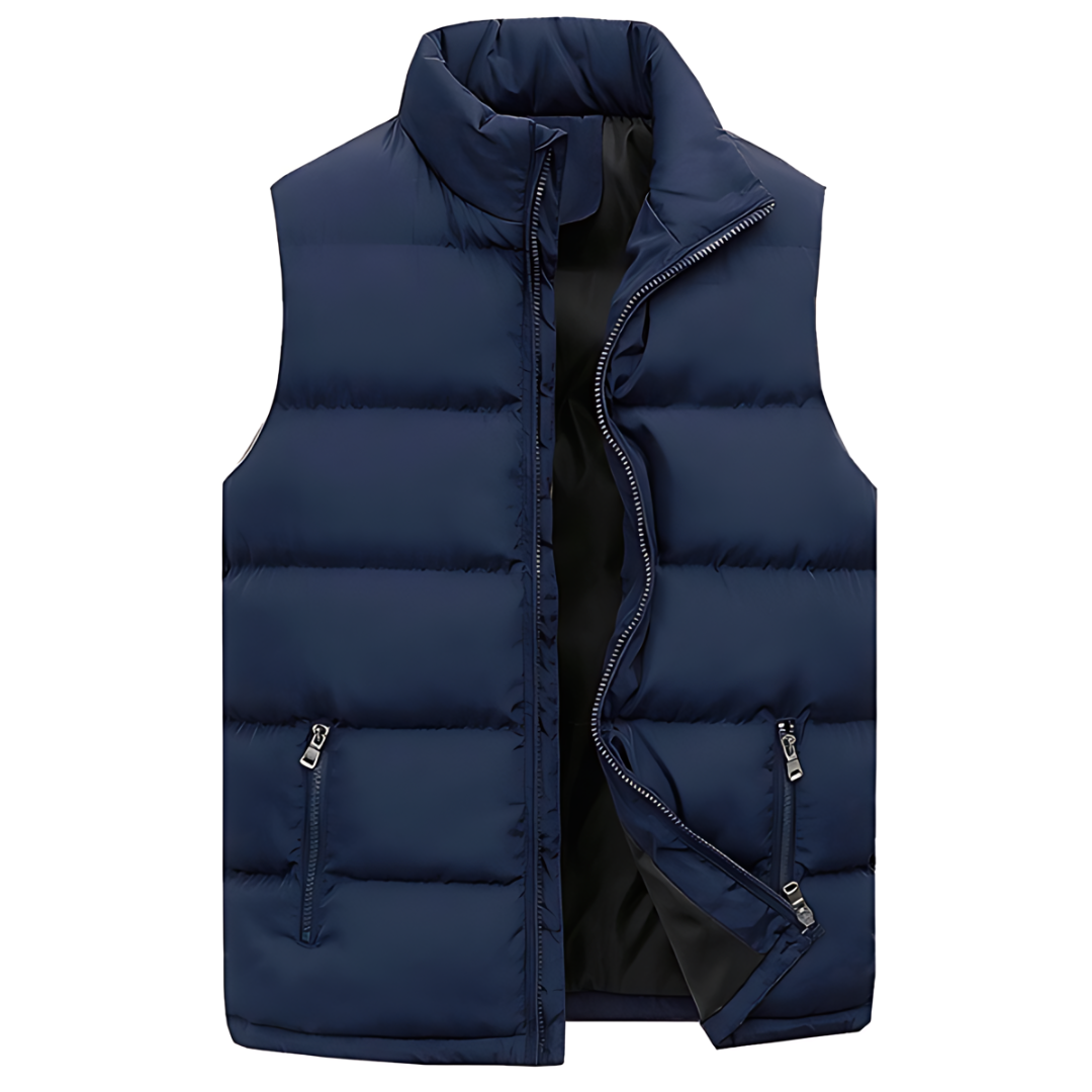 Men's Winter Puffer Vest with Stitched Design – Layering Friendly and Warm 2