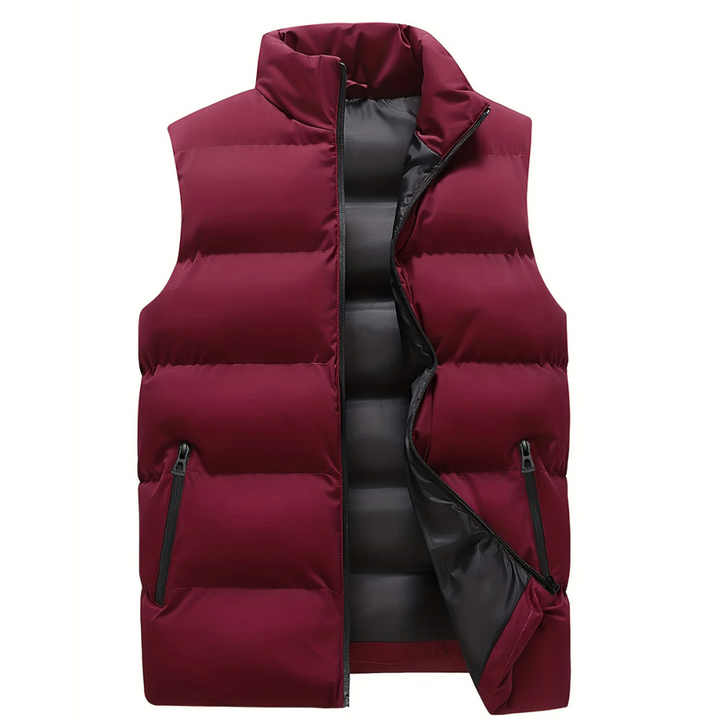 Men's Winter Puffer Vest with Stitched Design – Layering Friendly and Warm 3