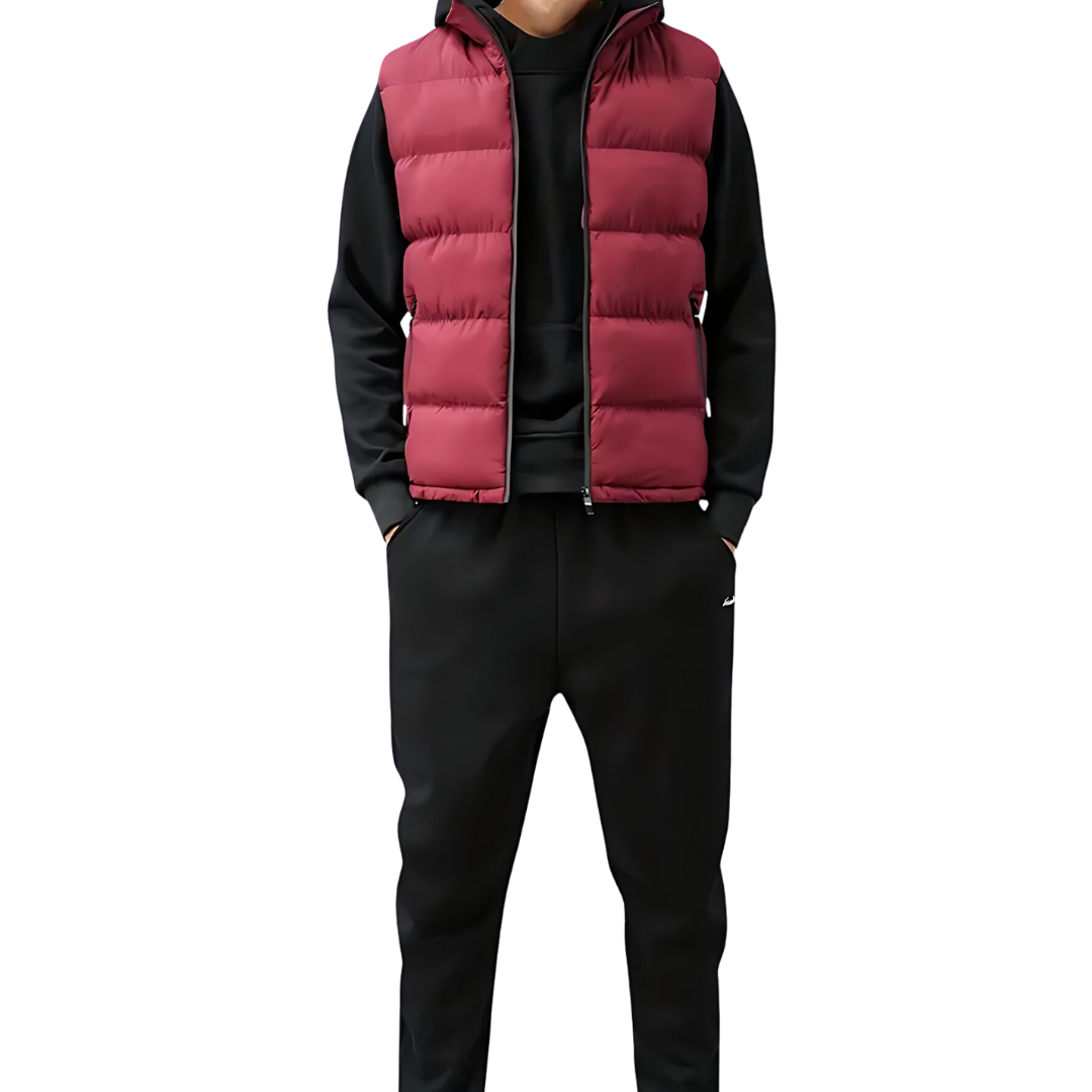 Men's Winter Puffer Vest with Stitched Design – Layering Friendly and Warm 4