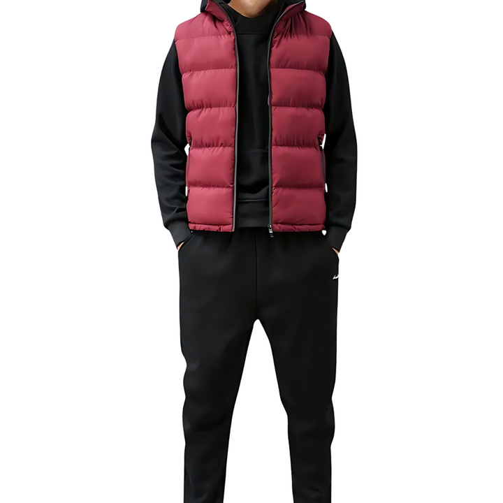 Men's Winter Puffer Vest with Stitched Design – Layering Friendly and Warm 4