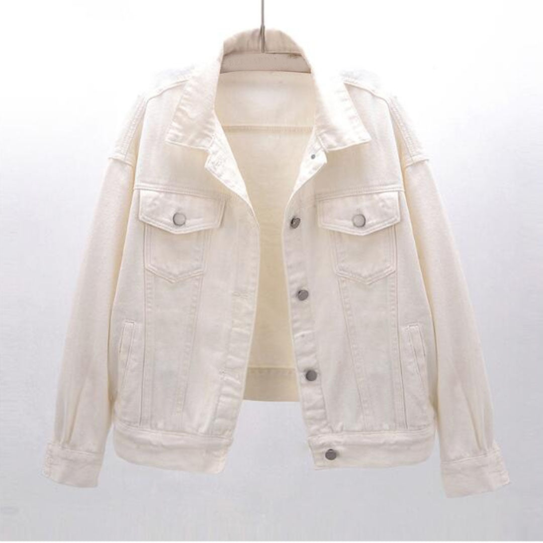 Oversized Denim Jacket with Classic Button Details – Loose Fit Casual Style in Classic Blue 4