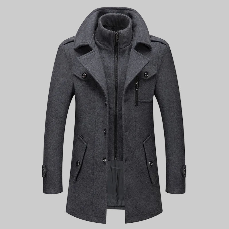 Men's Double Collar Winter Coat