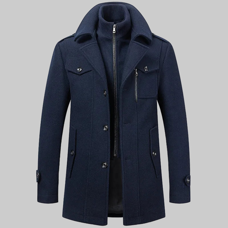 Men's Double Collar Winter Coat